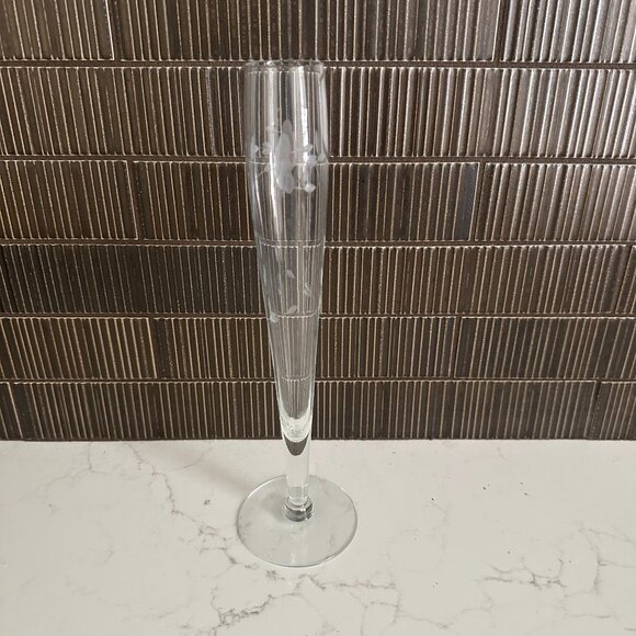 Vintage Etched Crystal Bud Vase - Picture 1 of 5